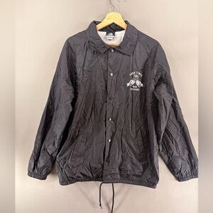 Sketchy Tank Good Times Bad Friends Coach Jacket Size Medium - Black White